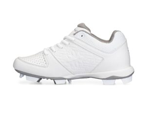 rip-it girls diamond softball cleats | youth softball shoes for girls | white | size 4.5