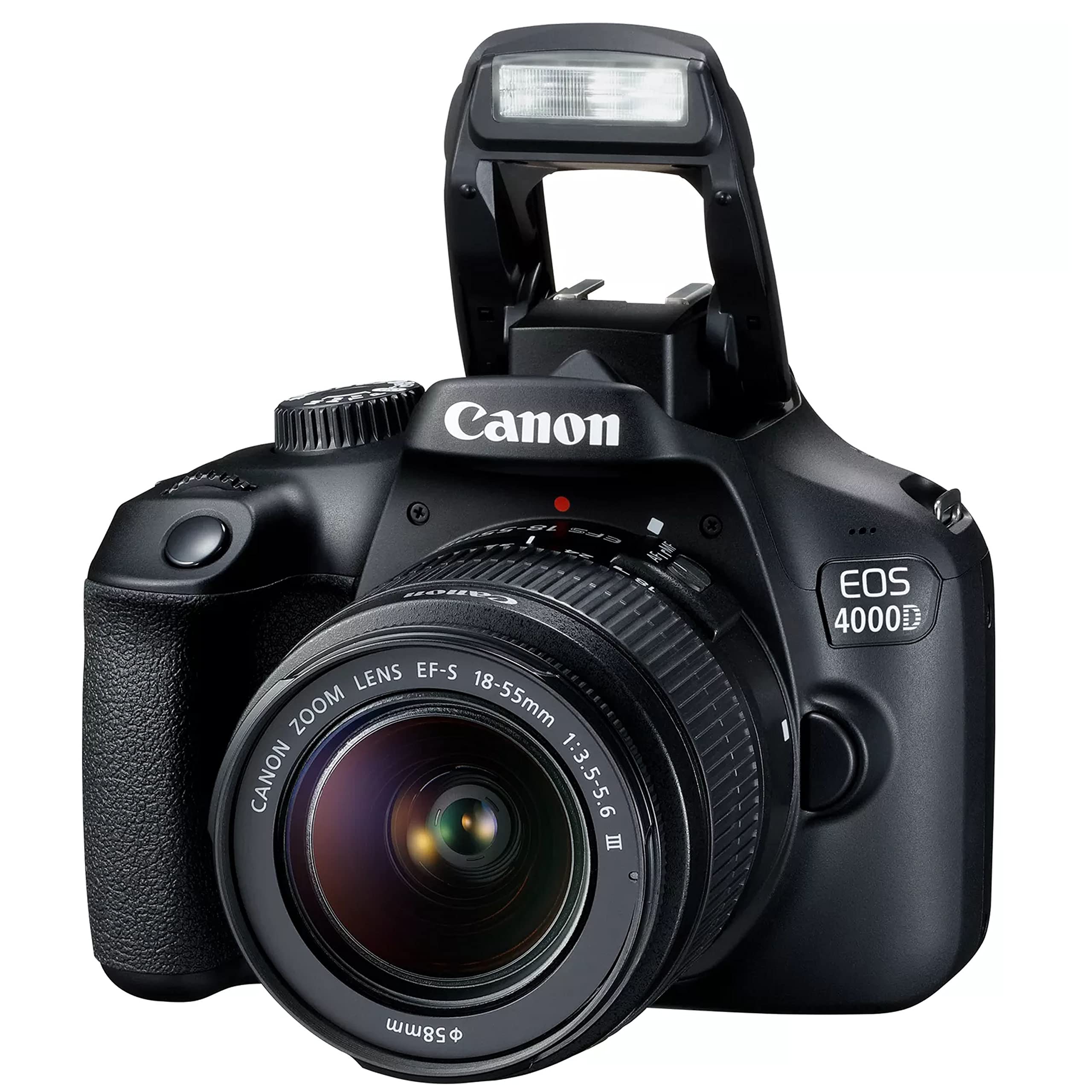 Canon EOS 4000D DSLR Camera with 18-55mm f/3.5-5.6 Zoom Lens,32GB Memory, Case,Tripod w/Hand Grip and More(28pc Bundle)