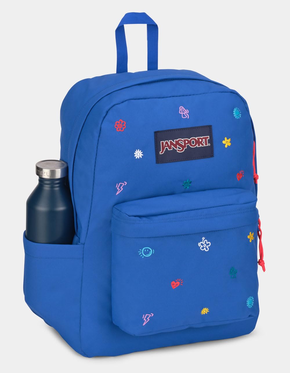 JanSport Superbreak Plus FX Backpack - Work, Travel, or Laptop Bookbag with Water Bottle Pocket, Kidcore Charms