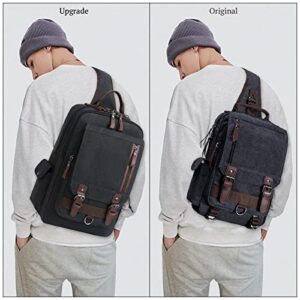 mygreen Sling Bags Chest Shoulder Backpacks, Sling Backpack Crossbody Messenger Bag Travel Outdoor Men Women Gray, XL