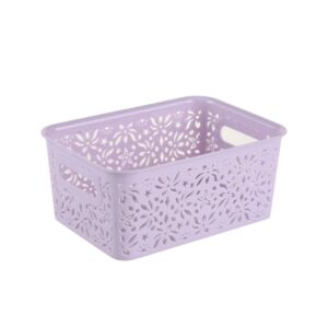 Cabilock Box Hollow Storage Basket Cabinet Storage Basket Catch All Basket Stackable Storage Drawers Closet Drawers Stackable Drawers Storage Bins Storage Container Purple Organizer Panties