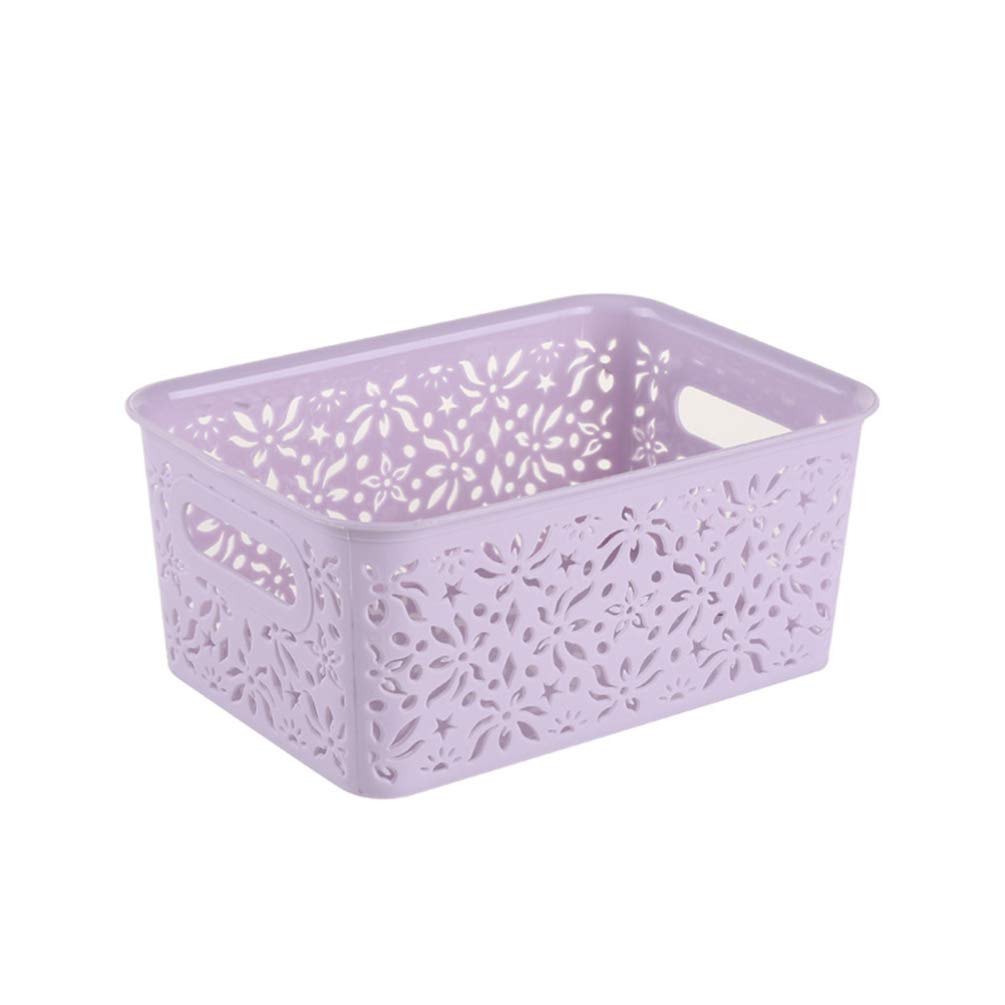 Cabilock Box Hollow Storage Basket Cabinet Storage Basket Catch All Basket Stackable Storage Drawers Closet Drawers Stackable Drawers Storage Bins Storage Container Purple Organizer Panties