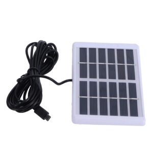 Solar Panel Charger, 1.2W 6V Solar Panel with Micro USB Port, Solar Charging Board, Polycrystalline Silicon Solar Charging Board for Small Home Projects