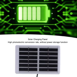 Solar Panel Charger, 1.2W 6V Solar Panel with Micro USB Port, Solar Charging Board, Polycrystalline Silicon Solar Charging Board for Small Home Projects