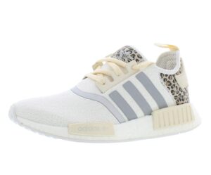 adidas nmd r1 womens shoes size 8, color: cloud white/silver metallic/ecru tint