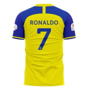 ronaldo 7# home soccer jersey 2022/23 (us, alpha, medium, regular, regular, yellow)