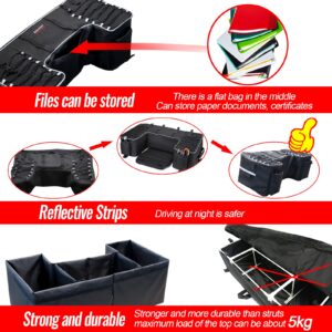 AUCHIVES ATV Storage Bags ATV Rear Padded-Bottom Bag Water-Resistant Cushion Removable Built-In Frame ATV Cargo Bag Large Four Wheeler Zipper Gear Bag