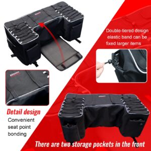 AUCHIVES ATV Storage Bags ATV Rear Padded-Bottom Bag Water-Resistant Cushion Removable Built-In Frame ATV Cargo Bag Large Four Wheeler Zipper Gear Bag