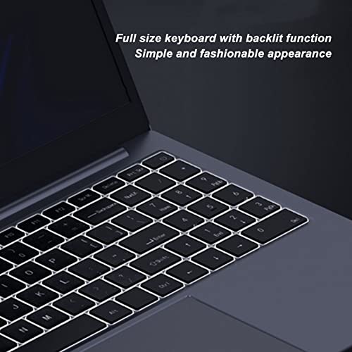 Jeanoko 15.5in Laptop, UHD630 DDR4 2666MHz Aluminium Alloy 256GB Laptop HD IPS Screen Keyboard with Backlit 8GB and 256GB for Work(#2)