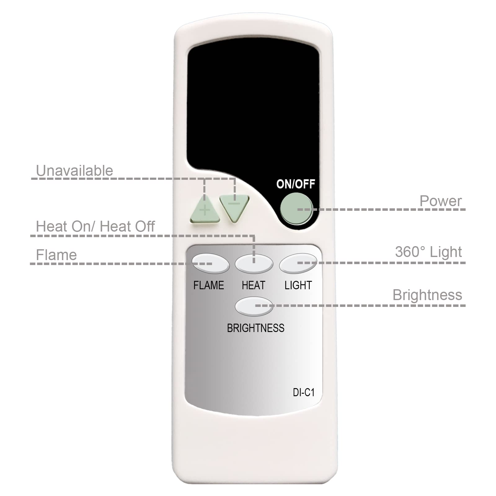 Replacement for Dimplex Revillusion Electric Log Set Fireplace Heater Remote Control RLG20 DLG920 6909740259 RLG20BR RLG20BR RLG20FC RLG25 RLG25BR RLG25FC 6700580100RP 6700580200RP 6909740259 DLG920