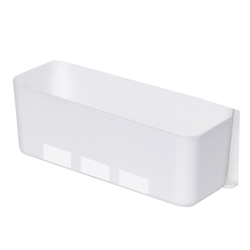 1 Set Shampoo Mount Office Simple Holder Cabinet Sliding Rectangular Container Bedroom Hanging Bookshelf Drawer Rack and Door Bathroom Tray Sundries Shelves Under White Pull