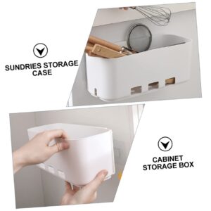 1 Set Shampoo Mount Office Simple Holder Cabinet Sliding Rectangular Container Bedroom Hanging Bookshelf Drawer Rack and Door Bathroom Tray Sundries Shelves Under White Pull