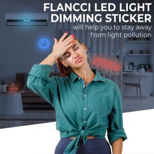 FLANCCI Light Blocking Stickers, Light Dimming Filters, (2 Sheets) Dimming Sheets for Blackout Routers, LED Covers Blackout, Dimming 80% ~ 100% of LED Lights (2Sheets = 1 Cut Out + 1 Uncut)