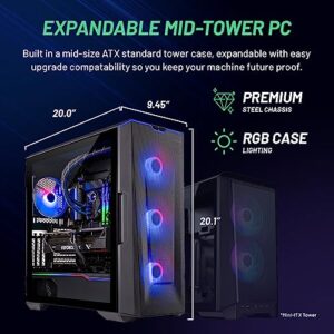 Skytech Eclipse Gaming PC Desktop – Intel Core i7 13700K 3.4 GHz, NVIDIA RTX 4080, 1TB NVME Gen4 SSD, 32GB DDR5 RAM RGB, 1000W Gold PCIE 5.0 PSU, 420mm AIO, 11AC Wi-Fi, Windows 11 Home 64-bit