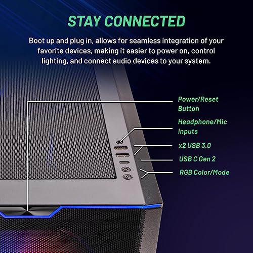 Skytech Eclipse Gaming PC Desktop – Intel Core i7 13700K 3.4 GHz, NVIDIA RTX 4080, 1TB NVME Gen4 SSD, 32GB DDR5 RAM RGB, 1000W Gold PCIE 5.0 PSU, 420mm AIO, 11AC Wi-Fi, Windows 11 Home 64-bit