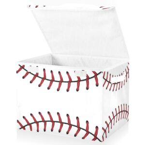 runningbear softball baseball lace large storage bins with lid collapsible storage bin box shelves cube storage decorative storage boxes for living room office