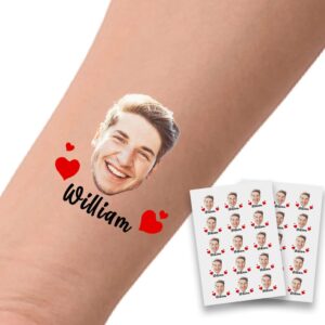 custom tattoos personalized temporary tattoos with photo face name heart for birthday party wedding bride groom gift