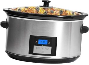 8.5-quart digital programmable slow cooker - adjustable temp, entrees, stews & dips