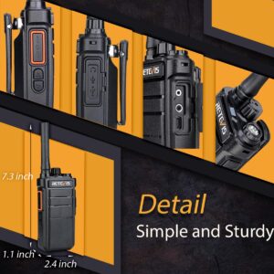 Retevis RB26 Walkie Talkies with Earpiece and Mic Set,GMRS Radio,Two Way Radio Long Range,2000mAh Battery,USB-C,Six Way Multi-Unit Charger,High Power 2 Way Radio for Construction Manufacture (6 Pack)