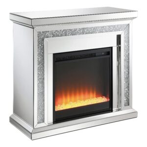 coaster home furnishings lorelai rectangular freestanding fireplace mirror