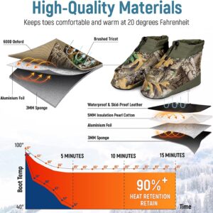 Lancer Tactical Large Size Insulated Boot Cover for Hunting (Color: Camo)