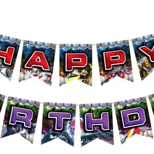 Treasures Gifted Officially Licensed Transformers Birthday Banner - Transformers Party Supplies - Transformers Happy Birthday Banner - Transformers Birthday Party Supplies - Transformers Banner