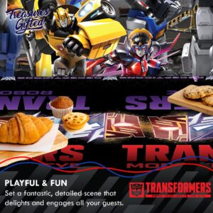 Treasures Gifted Officially Licensed Transformers Backdrop 4.25ft x 6ft - Transformers Party Decorations - Transformers Birthday Banner - Transformers Party Supplies - Transformers Birthday Backdrop