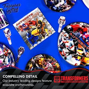 Treasures Gifted Officially Licensed Transformers Cupcake Toppers & Wrappers 24ct - Transformers Cake Decorations - Transformers Birthday Party Supplies - Transformers Birthday Decorations