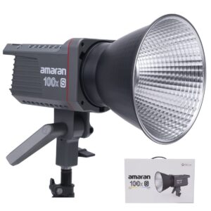 amaran 100x S Bi-Color Bowens Mount Point-Source LED Video Light,100W Output Studio Light,Bluetooth App Control 9 Built-in Lighting Effects DC/AC Power Supply Ultra Silent Fan(amaran 100xS)