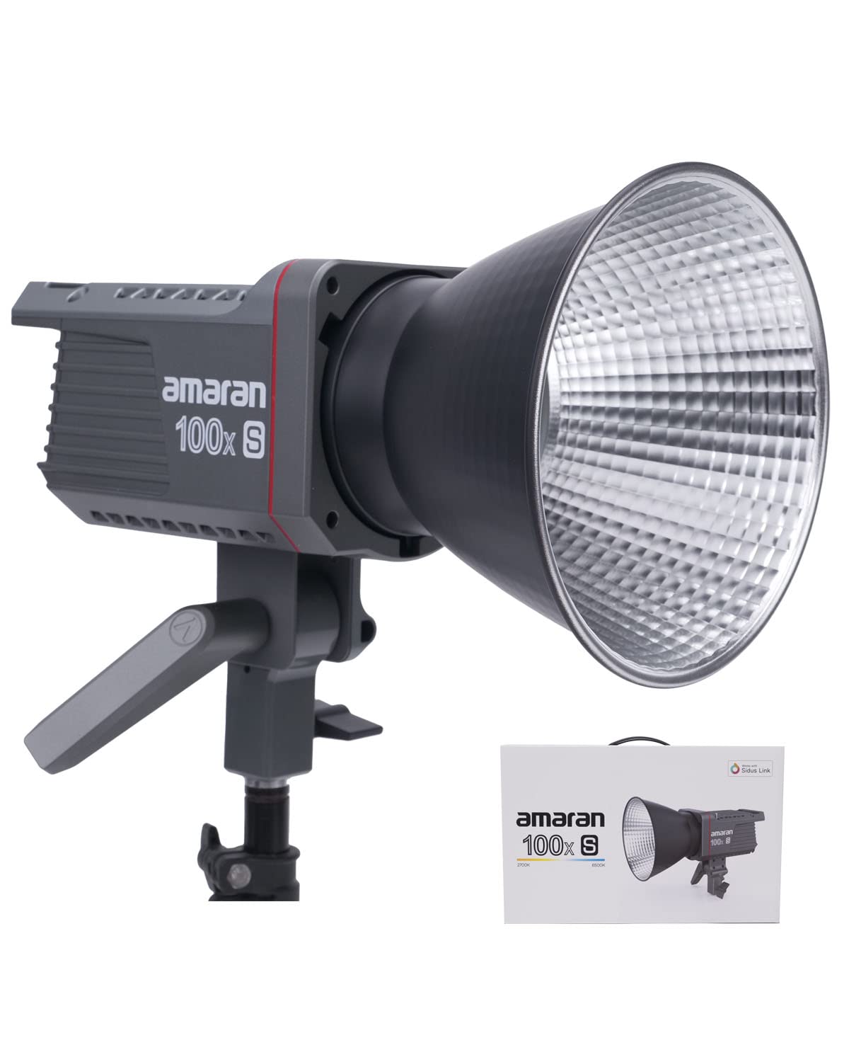 amaran 100x S Bi-Color Bowens Mount Point-Source LED Video Light,100W Output Studio Light,Bluetooth App Control 9 Built-in Lighting Effects DC/AC Power Supply Ultra Silent Fan(amaran 100xS)