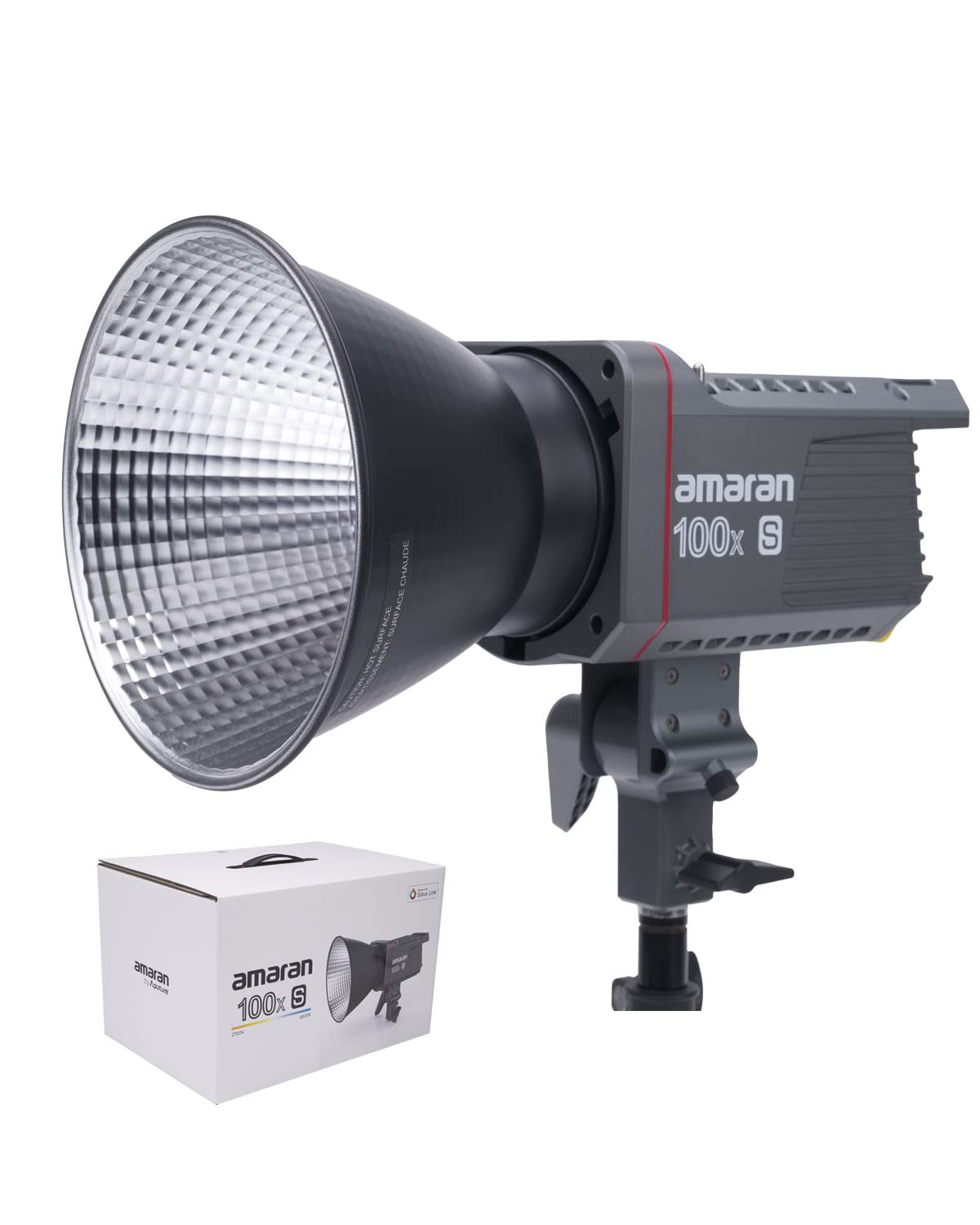 amaran 100x S Bi-Color Bowens Mount Point-Source LED Video Light,100W Output Studio Light,Bluetooth App Control 9 Built-in Lighting Effects DC/AC Power Supply Ultra Silent Fan(amaran 100xS)