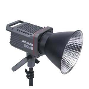 amaran 100x S Bi-Color Bowens Mount Point-Source LED Video Light,100W Output Studio Light,Bluetooth App Control 9 Built-in Lighting Effects DC/AC Power Supply Ultra Silent Fan(amaran 100xS)