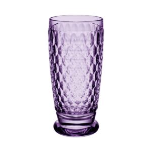 villeroy & boch - boston lavender long drink glass, crystal glass coloured purple, capacity 300 ml