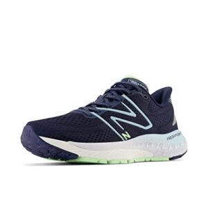 New Balance Women's W880N13 Running Shoe, Nb Navy/Bleach Blue/Green Aura, 8 Wide