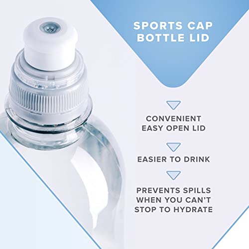 VOSS Premium Still Bottled Water - Pure, Crisp & Refreshing - BPA Free PET Plastic Water Bottles with Sports Cap for Easy, Spill-Free Drinking - Ideal for Gym, Running, Hiking - 500ml, Pack of 24