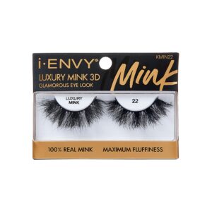 i-envy false lashes luxury mink collection eyelashes 100% real mink glamorous eye look lashes maximum fluffiness 3d multi-curl angle