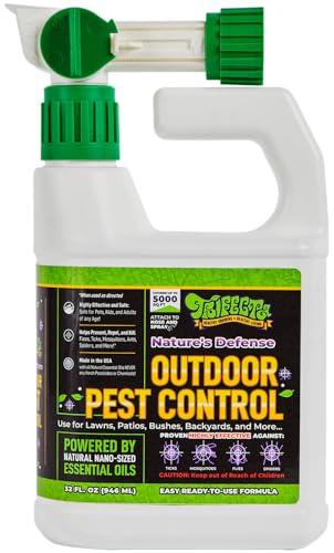 Trifecta Natural Outdoor Pest Control Spray & Backyard Insect Repellent | Kills on Contact & Repels Bugs | Natural, Non-Toxic, Plant-Based, Kids & Pet Safe | Ready to Use Yard Spray (up to 5000ft²)