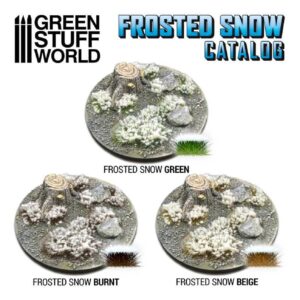 Green Stuff World for Models and Miniatures Shrubs Tufts 6mm Frosted Snow – Burnt 11787