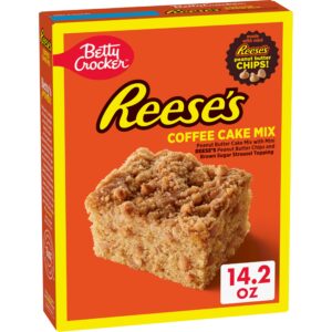 betty crocker reese's peanut butter coffee cake mix with brown sugar streusel topping, 14.2 oz