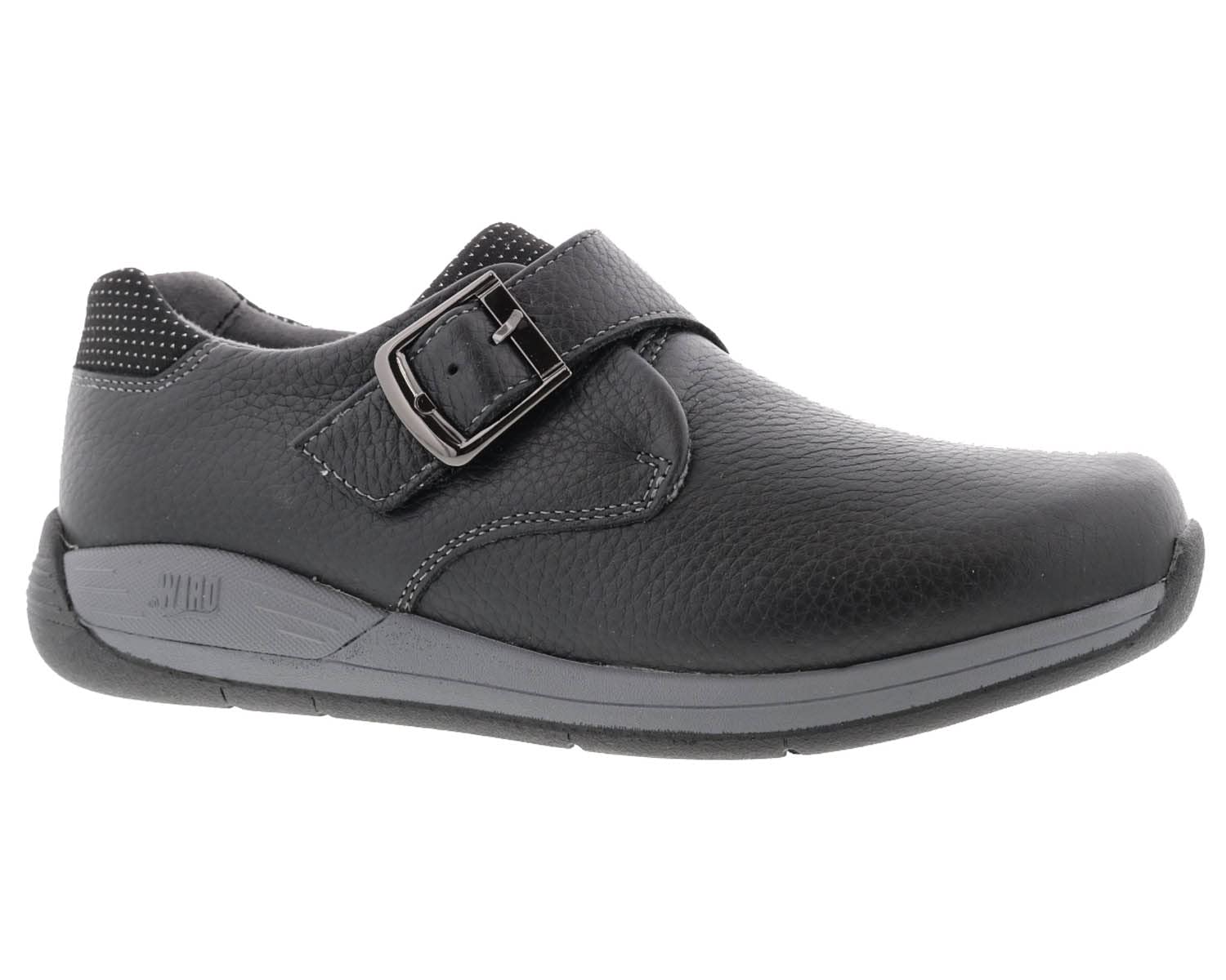 Drew Tempo, Womens Hook & Loop Orthopedic Comfort Shoe, Black Leather, 10.5 X-Wide (2E)