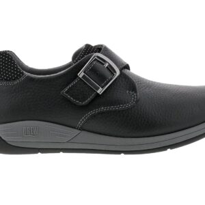 Drew Tempo, Womens Hook & Loop Orthopedic Comfort Shoe, Black Leather, 10.5 X-Wide (2E)