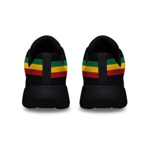 Lion Shoes Men Women Running Sneakers Casual Breathable Walking Tennis Shoes Jamaican Reggae African Gift Black Size 7.5