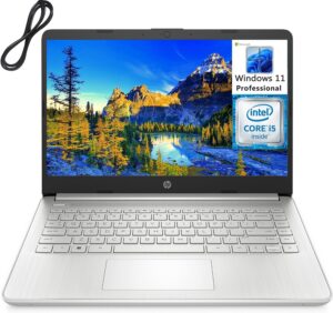hp 14" business laptop computer, intel quad-core i5-1135g7 up to 4.2ghz (beat i7-1065g7), 16gb ddr4 ram, 512gb pcie ssd, 802.11ac wifi, bluetooth, natural silver, windows 11 pro, broag cable