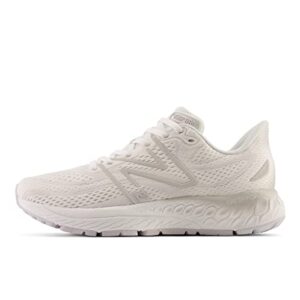 new balance women's fresh foam x 880 v13, white/light silver metallic/quartz grey