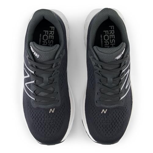 New Balance Women's W880K13 Running Shoe, Blacktop/Black/Silver Metallic, 10.5 Wide