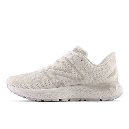 New Balance Women's Fresh Foam X 880 V13, White/Light Silver Metallic/Quartz Grey