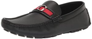 guess men's aurolo driving style loafer, black 001, 12
