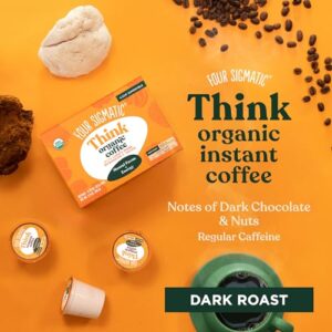 Four Sigmatic Mushroom Coffee K-Cups | Organic and Fair Trade Dark Roast Coffee with Lion’s Mane Mushroom Powder & Yacon | Focus & Immune Support | Vegan & Keto | Sustainable Pods | 12 Count