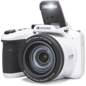 Kodak PIXPRO AZ405 Digital Camera + 64GB Memory Card + Camera Case (White)