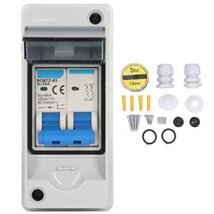 32A PV DC Waterproof Disconnect Switch 1000V Solar Convergent Load Switching Air Switch Miniature Circuit Breaker with IP65 Waterproof Distribution Box for Solar PV Power System